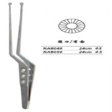 金鍾腫瘤摘除鑷  NAB040 24cm 圓口 有(yǒu)齒 φ3