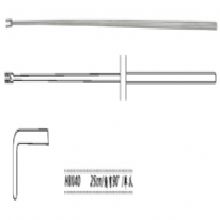 金鍾顯微喉鈎  H8I040 25cm 角彎 90° 單(dan)爪